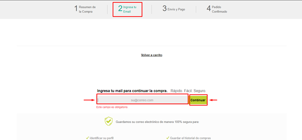 Paso 7 para comprar en Haceb.com