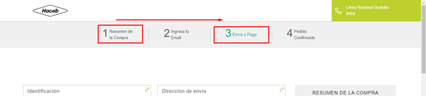 Nota para comprar en Haceb.com
