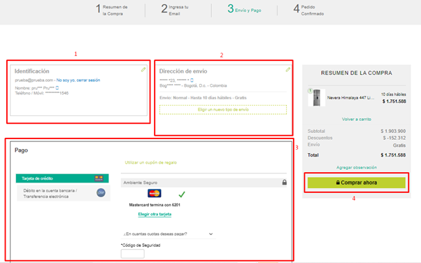 Paso 8 para comprar en Haceb.com