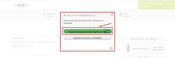 Nota para comprar en Haceb.com